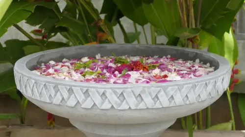 Product image of the product “Semarang - Bowl with geometrical motif, Ø 50 cm | cast stone ”